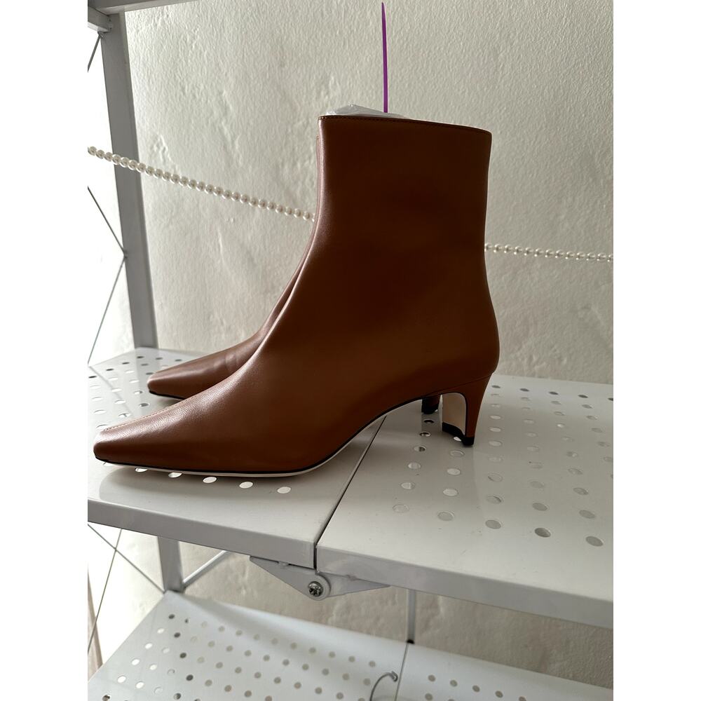 STAUD Wally Ankle boots in brown leather (Size: 38)